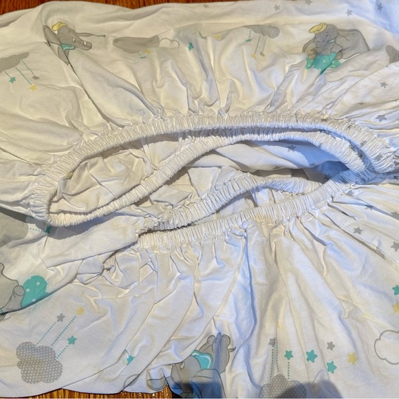 Crib bedding Set baby blanket skirt sheet elephant gray - Picture 6 of 6